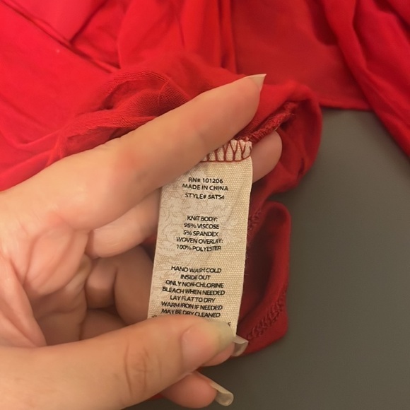 Soft Surroundings Red Long Sleeve Blouse Size 2X - Picture 7 of 7